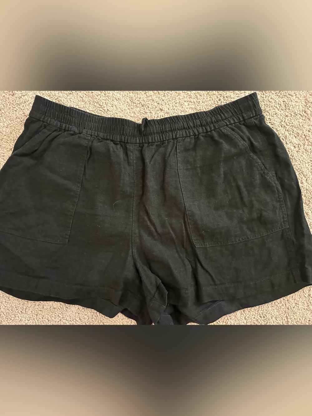 J. Crew Black Linen Blend Women’s Shorts
